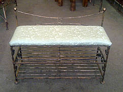 Канапка з двома полками під взуття кований