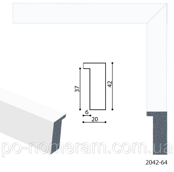 Багетна рама для картини 40 х 50 см PR2042-64 Білий