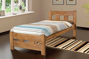 Ліжко дерев'яне односпальне SPACE 90х200 (Спейс) Мікс меблі, колір твк масло-віск, фото 2