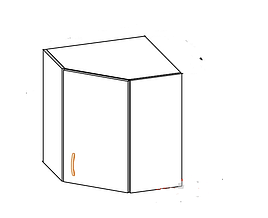 Навісна кутова шафа в кухню з ДСП Аліна Меблі Сервіс