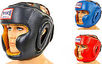 Шлем боксерский с полной защитой Twins 6630 (шлем бокс): кожа, размер M-XL