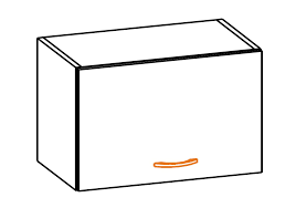 Навісна шафа в кухню з ДСП Окап 50 Аліна Меблі Сервіс