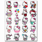 Капкейки-5 см Hello Kitty 1 вафельна картинка