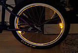 Яскрава підсвітка велосипеда оптичним дротом. 6 кольорів, фото 8