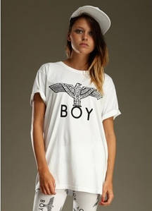 Жіноча Футболка BOY London Бій Лондон (біла) "" В стилі Boy London ""