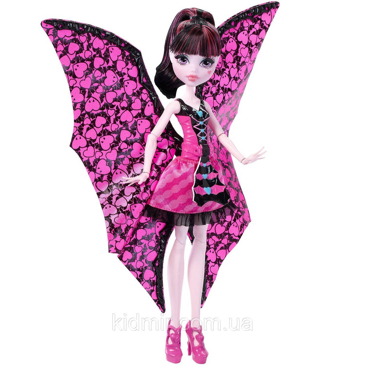 Лялька Монстр Хай Дракулаура з крилами Кажан Трансформація Monster High Draculaura DNX65, фото 1