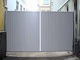 Розпашні ворота 3500х2000 заповнення профлістом, фото 2
