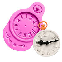Молд кондитерський Годинник 90 на 56 мм рожевий