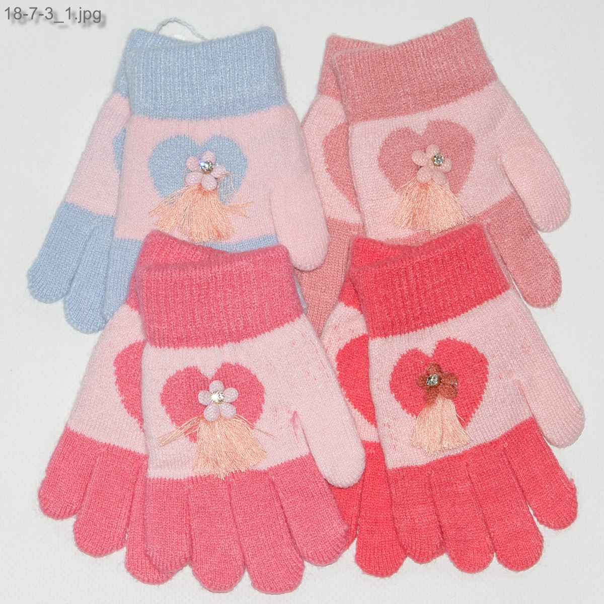Дитячі рукавички на дівчаток 1-2 роки - №18-7-3