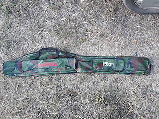 Великий місткий чохол для вудилищ weida 1.5 m на 2 секції +2 бічних кишені