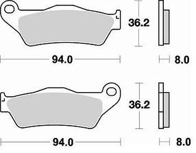 Мото колодки гальмівні EBC синтетичні EBC FA181HH KTM EXC /SUZUKI DR-Z 250/YAMAHA Tenere XT 660/YAMAHA TT