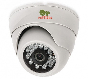 Кольорова купольна камера PARTIZAN AHD CDM-233H-IR HD v3.2