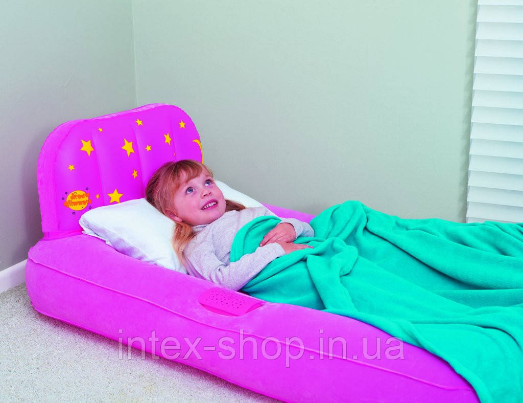 Детская надувная кровать Bestway 67496 132x76x46 (Голубой) - фото 2 - id-p64983419