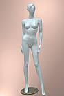 Жіночий манекен лакований срібний, фото 4