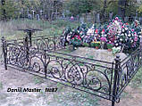 Огорожа на цвинтарі кована з різними візерунками на вибір / Чорна, фото 3
