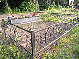 Огорожа на цвинтарі кована з різними візерунками на вибір / Чорна, фото 3