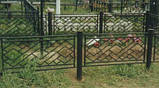 Огорожа на цвинтарі кована з різними візерунками на вибір / Чорна, фото 6