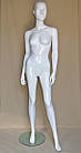 Жіночий манекен лакований срібний, фото 3
