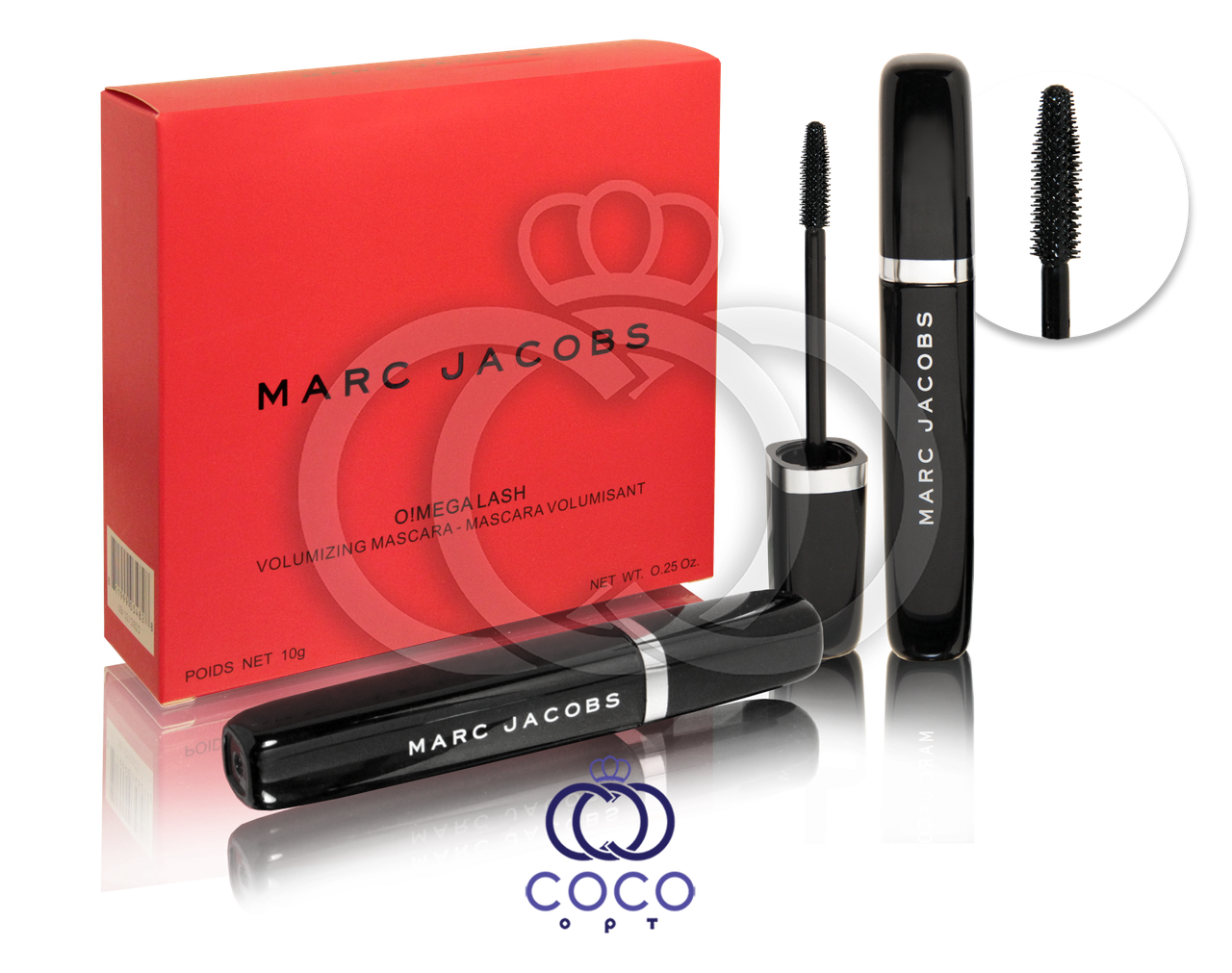 Тушь для ресниц Marc Jacobs O!mega Lash Volumizing Mascara (силиконовая щеточка)