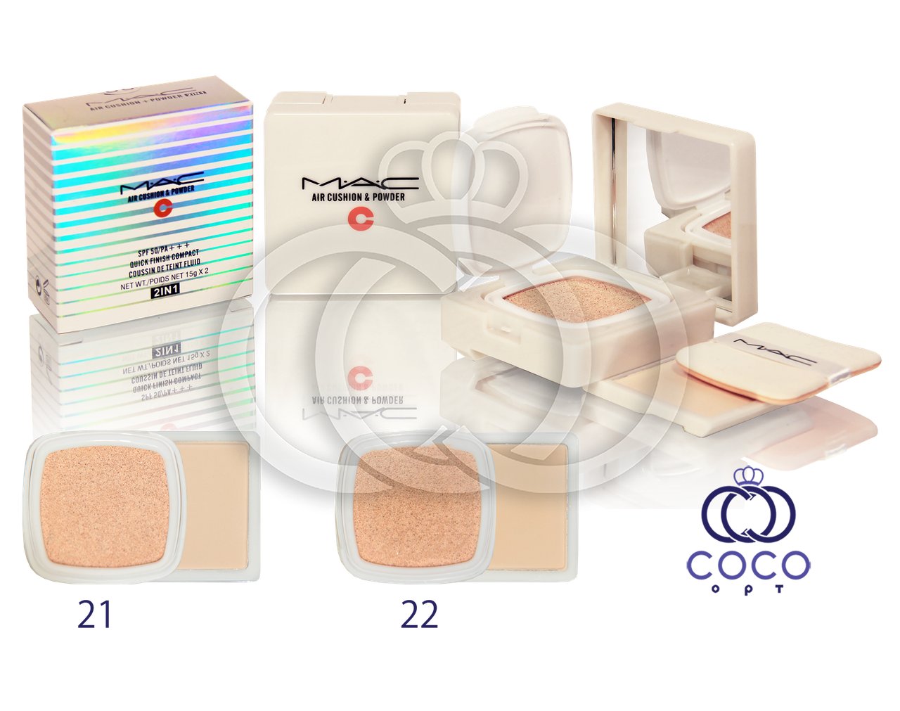 Косметична пудра-кушон для обличчя Mac Air Cushion Powder 2 в 1