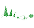 Новорічна наклейка Візерункові ялинки (новорічний декор стін та вікон ялинки гірлянда) матова 1200х550мм, фото 4