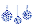 Новорічна наклейка Кулі зі сніжинок (новорічний декор вінілові самоклеючі) матова 1000х730 мм, фото 3