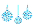 Новорічна наклейка Кулі зі сніжинок (новорічний декор вінілові самоклеючі) матова 1000х730 мм, фото 6