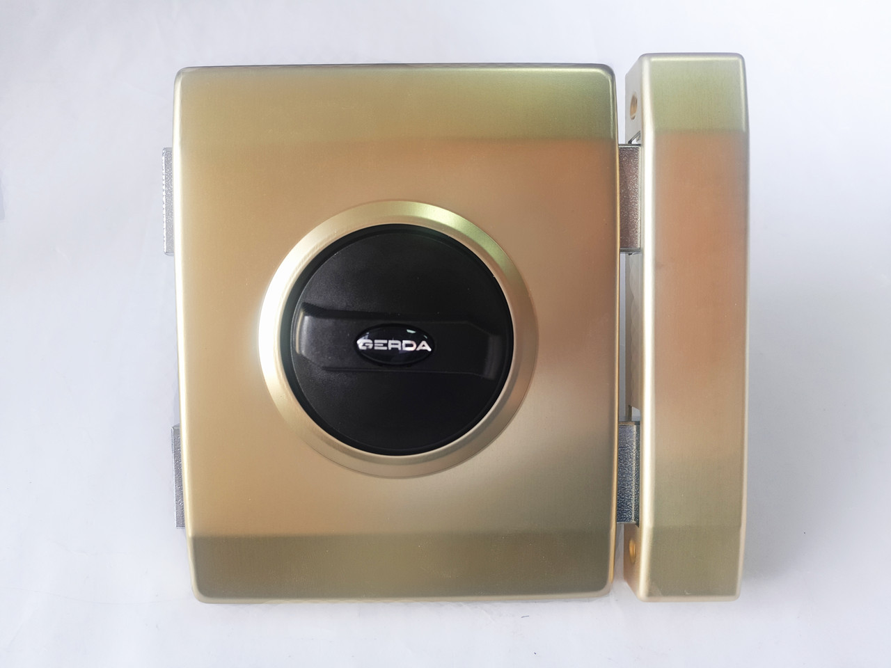 Замок накладний Gerda Tytan ZX Plus латунь сатин короткий ключ (5 кл.) (Польща), фото 1