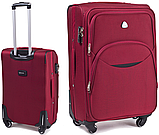 Комплект 3в1 чемоданів з тканини WINGS 1708 ЧЕМОДАН Дорожня валізка тканева 3шт на 4х колесах 360* Польша, фото 10