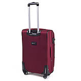Чемодан дорожній великий БОРДОВИЙ 76х48х30 на 4 колесах з цупкої тканини CODURA 1200D 360* Валіза WINGS 1708, фото 2