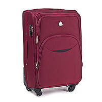 Чемодан дорожній великий БОРДОВИЙ 76х48х30 на 4 колесах з цупкої тканини CODURA 1200D 360* Валіза WINGS 1708