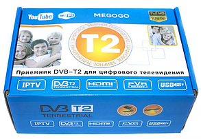Цифровий ефірний Т2 тюнер, приставка з Wi-Fi, IPTV, YouTube, USB, 1080p