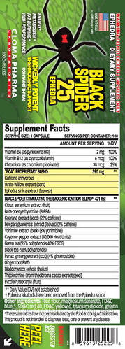 Жиросжигатель Cloma Pharma Black Spider 100 caps, цена 797 грн — Prom ...