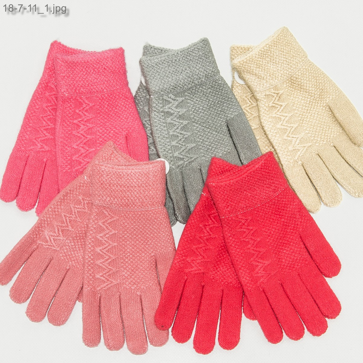 Рукавички для дівчаток 7-11 років - №18-7-11