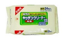 Вологі серветки для видалення жирових забруднень на кухні "Showa Siko" "Kitchen cleaner" 24 шт (002031)
