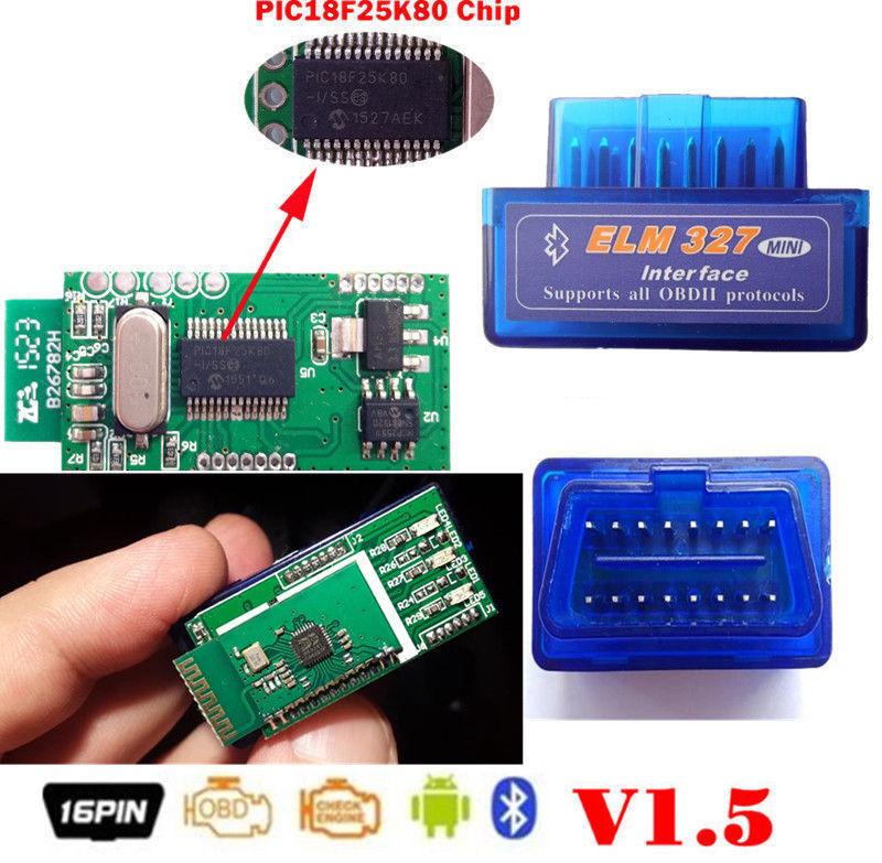 Автосканер OBD2 ELM327 повноцінна версія 1.5 двоплатний. Оригінальний чип PIC18F25K80