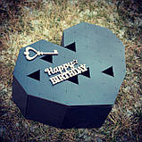 Коробка у формі серця з дерева, фото 2