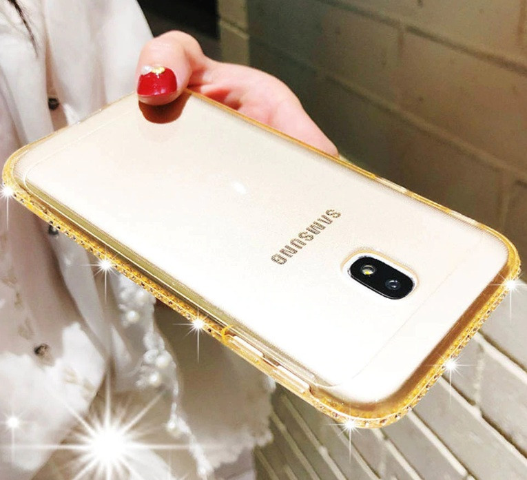 Силіконовий чохол для Samsung Galaxy J3 J330 2017 зі стразами