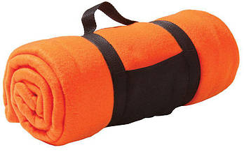 Плед флісовий в чохлі 200гр./м2, ПОМАРАНЧЕВИЙ