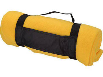 Плед флісовий в чохлі 200гр./м2, ЖОВТИЙ