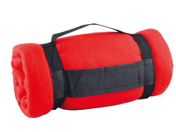 Плед флісовий в чохлі 200гр./м2, ЧЕРВОНИЙ, фото 1