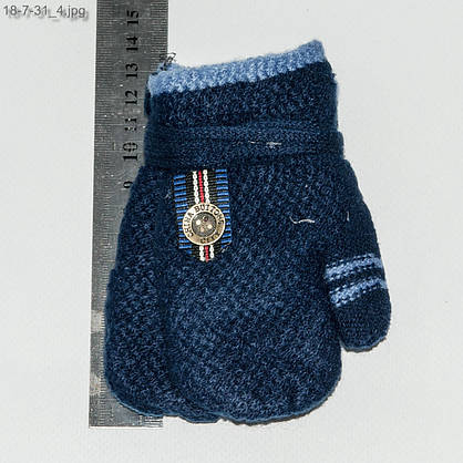 Дитячі рукавиці з хутряною підкладкою для хлопчика на 1-3 роки - №18-7-31, фото 5