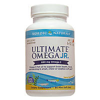 Омега 3 для молодших підлітків, полуниця, Ultimate Omega Junior, Nordic Naturals, 340 мг, 90 міні капсул