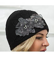 Жіноча шапка з квітами і стразами Swarovski Estrella від Willi Польща