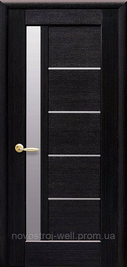 Межкомнатные двери Новый стиль Грета со стеклом сатин венге new ПВХ Deluxe - фото 1 - id-p785332051