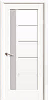 Міжкімнатні двері Новий стиль Грета зі склом сатин білий матовий