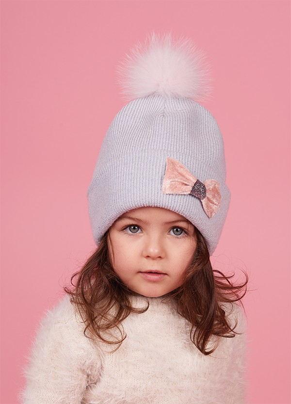 Детская зимняя шапка  для девочек ЧЕРИКА оптом размер 46-48-50