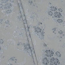 Жакард, квіти сіро-синій