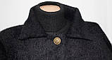 Жіночий піджак, ангора, чорного кольору, довгий рукав, кишені, фото 5