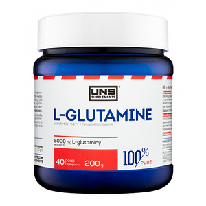 Глютамін UNS 100% Pure L-glutamine 200 г